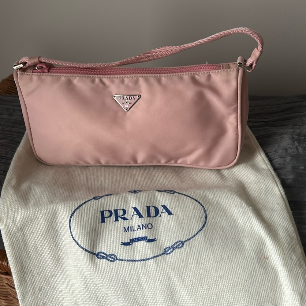 Pink PRADA Tesuto microfiber bag